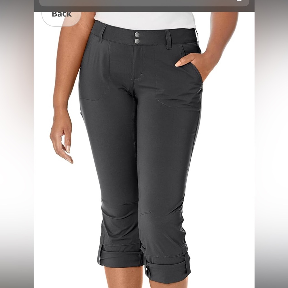 Black size 4 long Columbia capri slacks (adjustable hem)